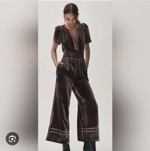 Anthropologie Pants - Anthropogie NWTs Somerset Velvet Jumpsuit